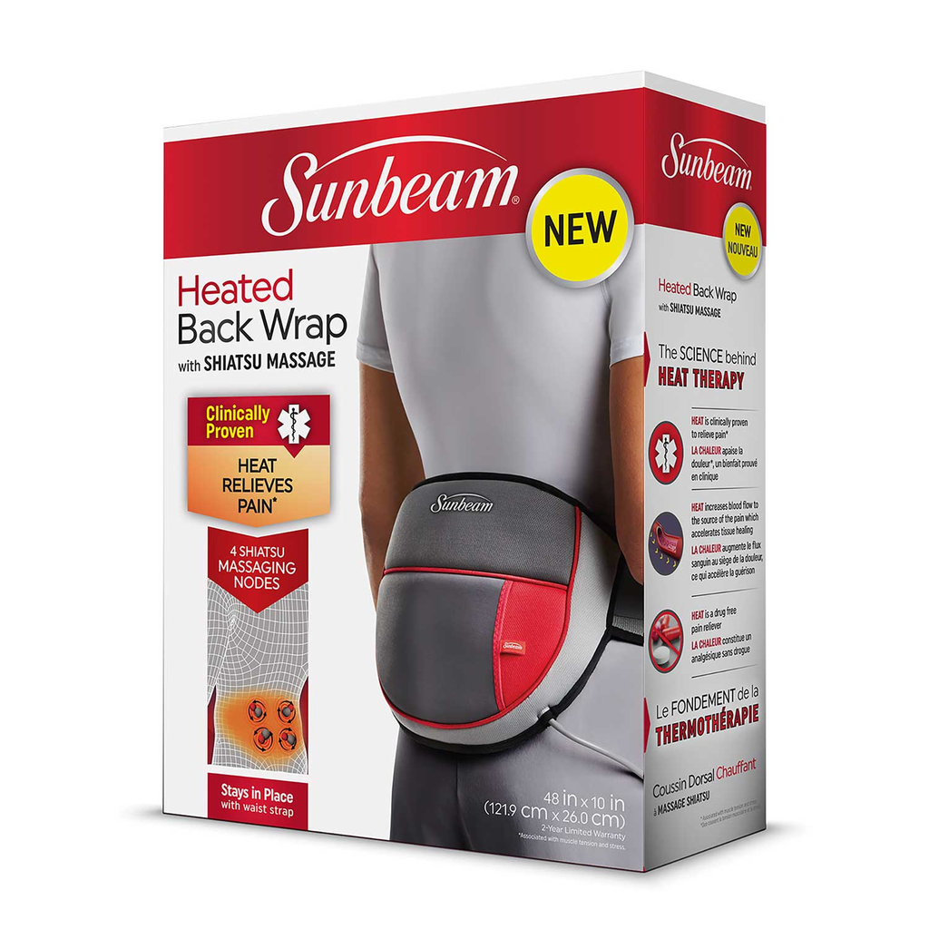 Sunbeam® Health Heated Back Wrap with Shiatsu Massage