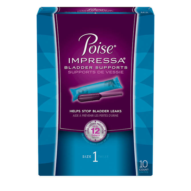 Poise Impressa Incontinence Bladder Supports For Bladder Control Size 1 10 Count